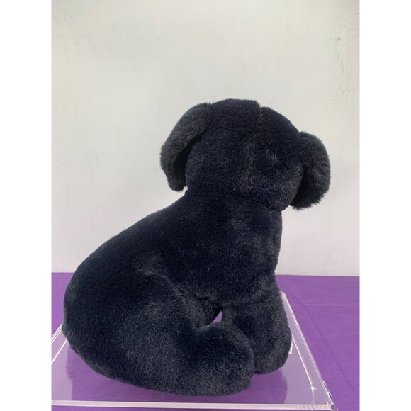 1987 Dakin Soft Classics Black Lab Plastic Brown Eyes Flocked Nose with Chewed S - Picture 5 of 11